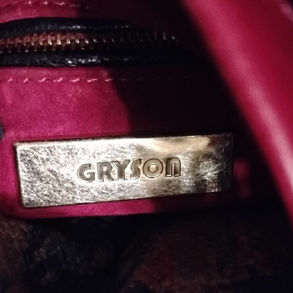 Greyson Red Hobo Bag with Metallic Accents